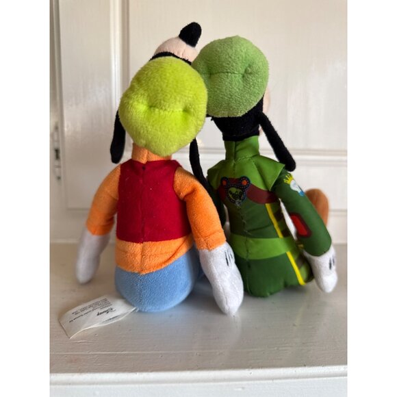 Disney Goofy Plush Set Of 2 Classic Goofy 10" & Roadster Racer Goofy 10" Tall By - Picture 3 of 5